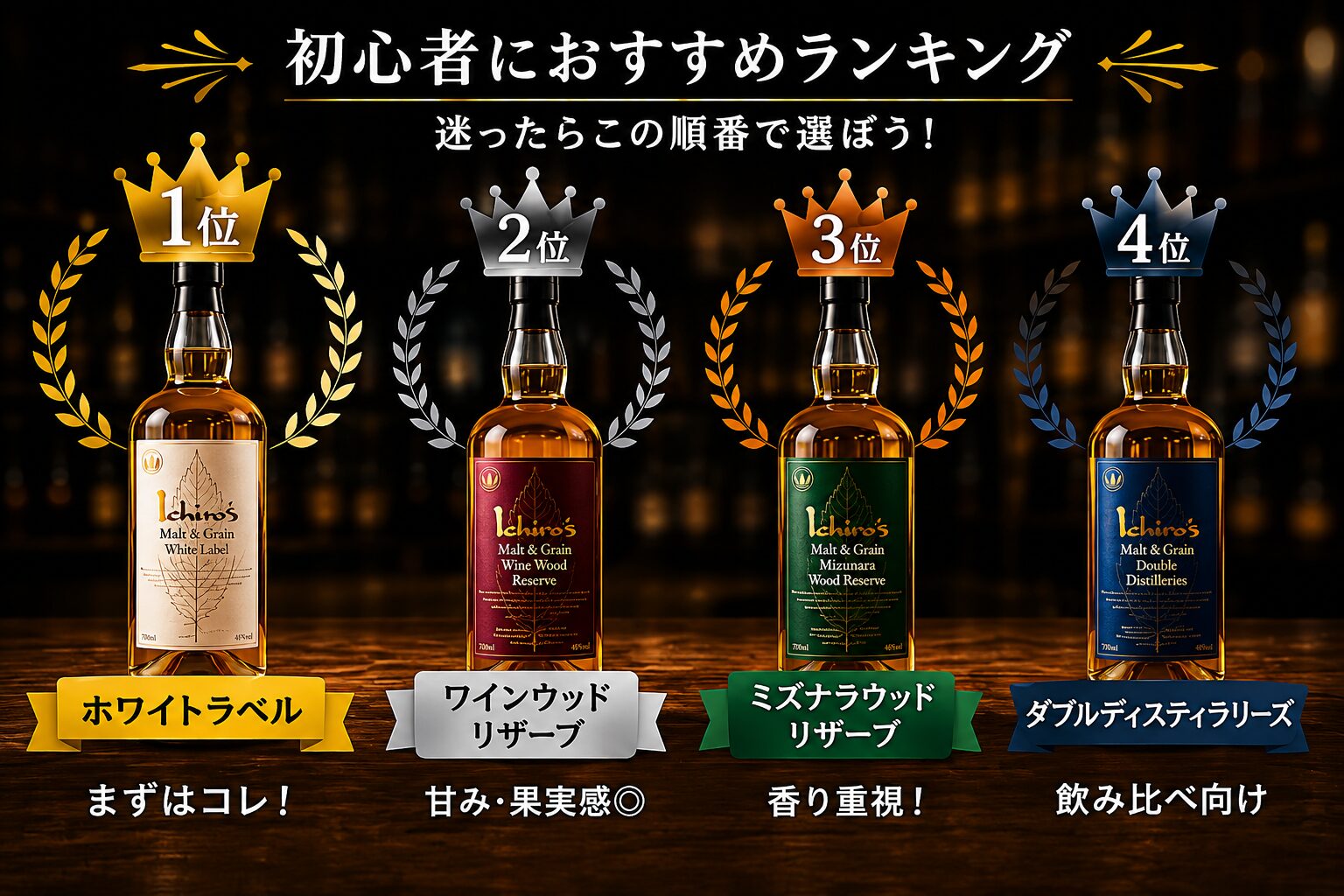 初心者におすすめのイチローズモルトランキング