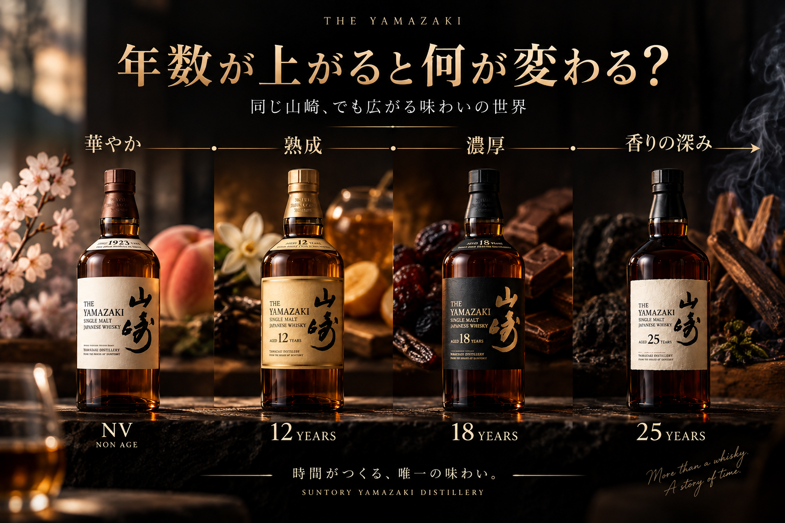 山崎は年数が上がると何が変わるか