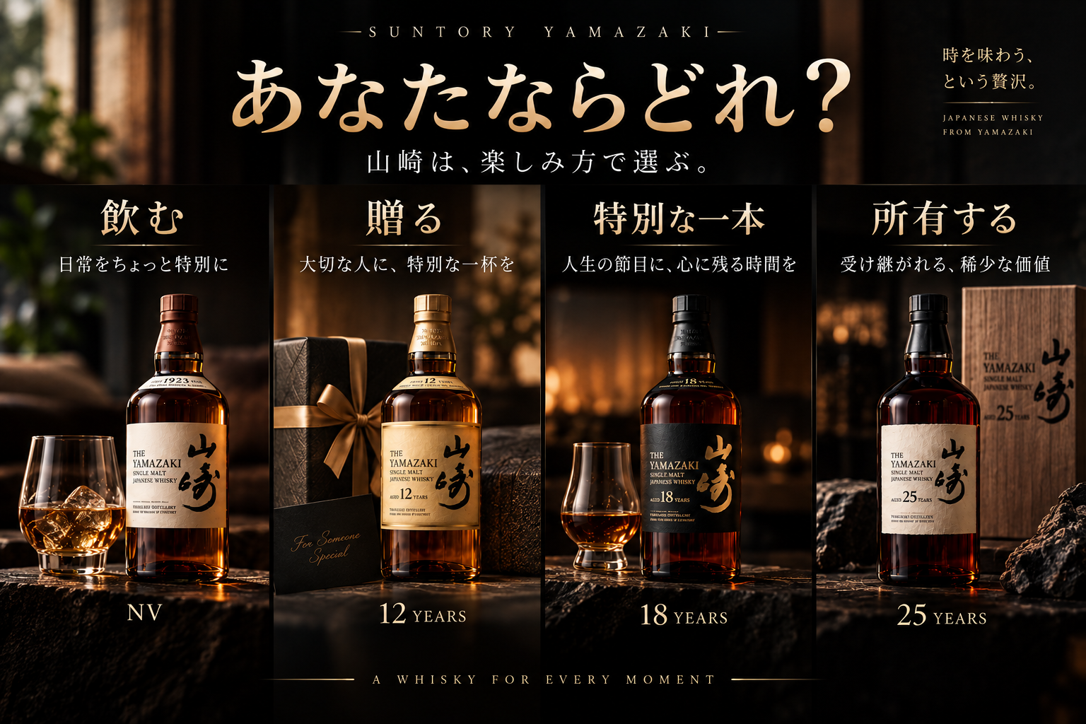 飲む 贈る 特別な一本 所有する目的で選ぶ山崎